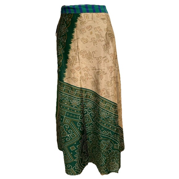 Junglee Billee Wrap Skirt Reversible Layered Boho Indian Free Size Fits Most NWT - Picture 3 of 12
